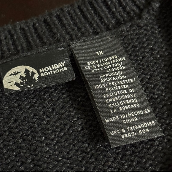 Holiday Editions 1X Halloween Knit Sweater Vest - Picture 5 of 7